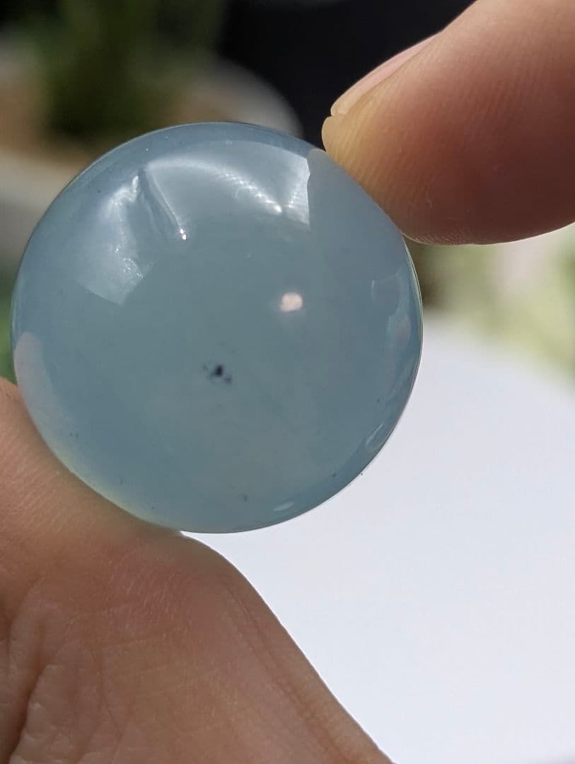 21g 24.3mm SL08希少【アクアマリン】　小型丸玉