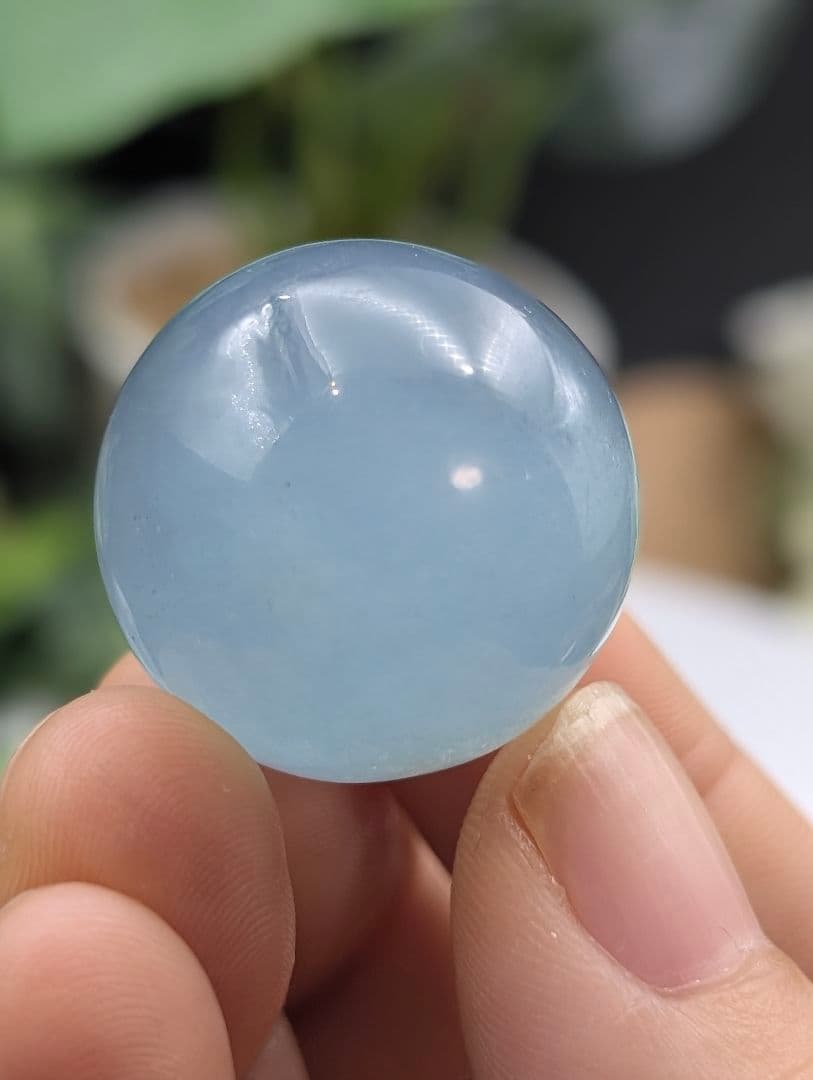 21g 24.3mm SL08希少【アクアマリン】　小型丸玉