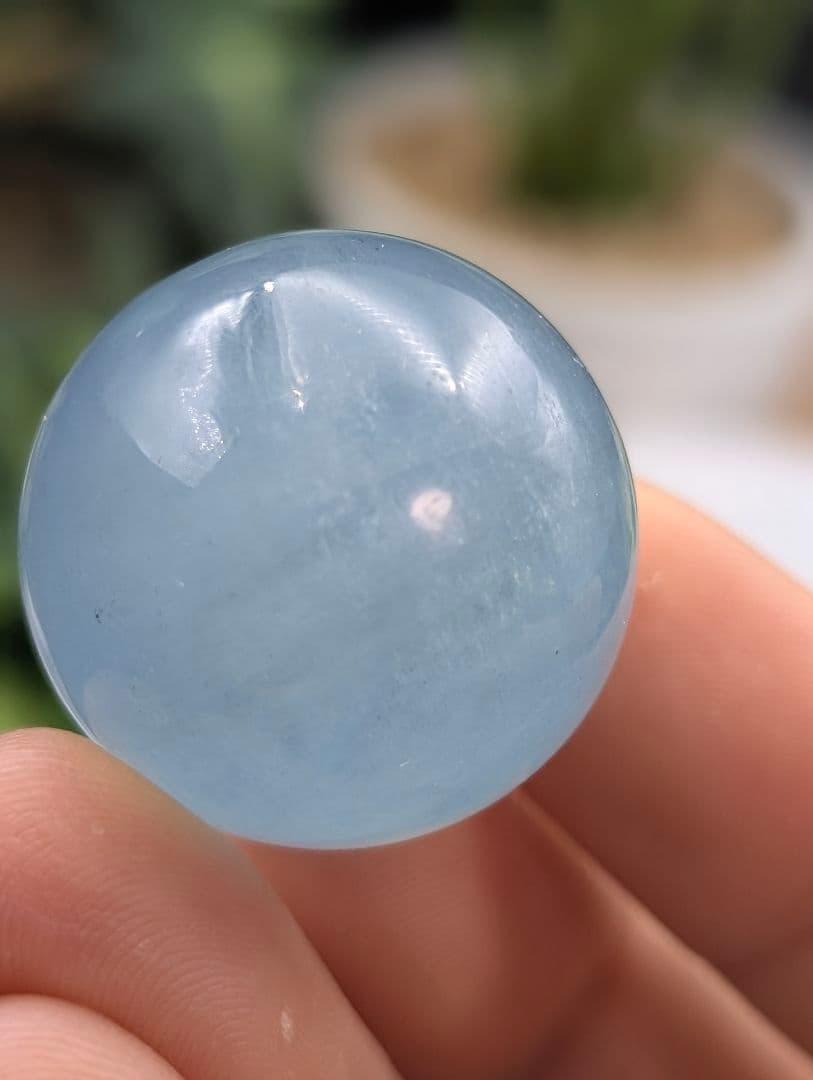 21g 24.3mm SL08希少【アクアマリン】　小型丸玉