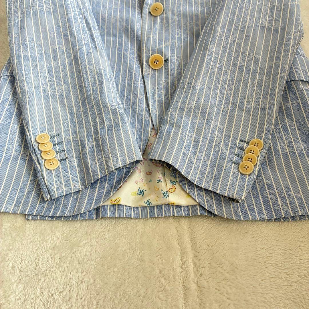 ETRO エトロ テーラードジャケット ペイズリー 44 総柄 コットン シルク