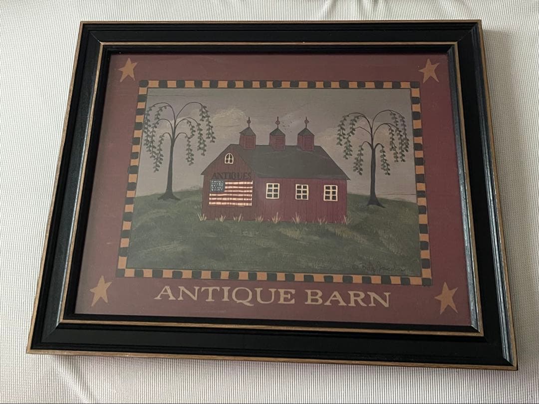 SALE!! アントステラ ANTIQUE BARN フレーム付きアート