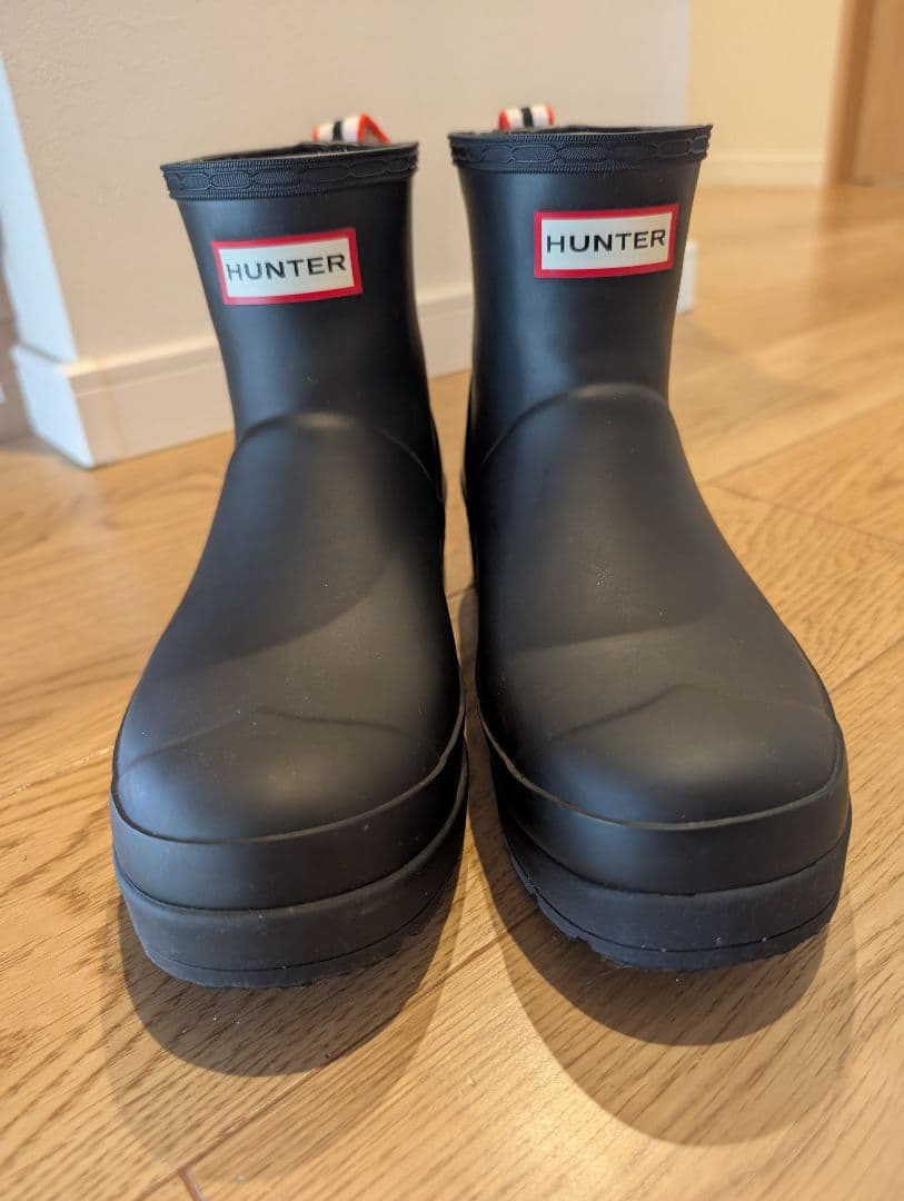 HUNTER ブラック ショートレインブーツ【美品】