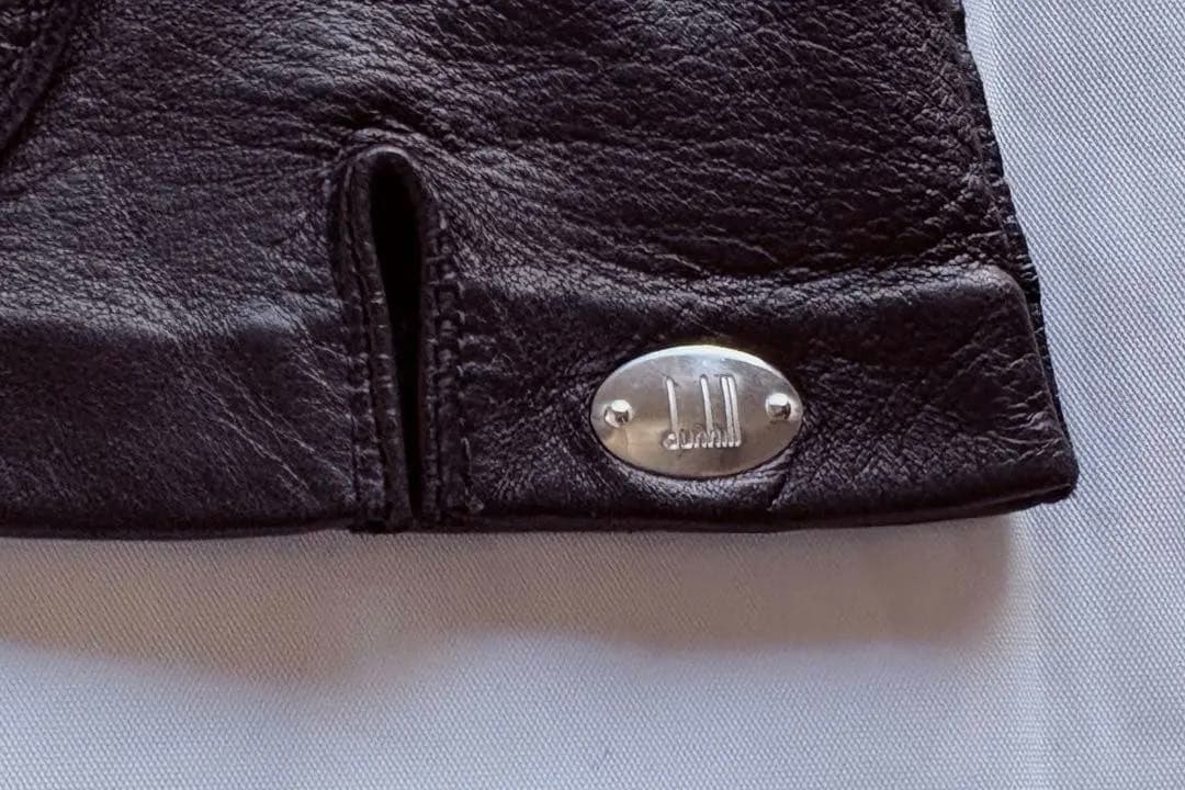 dunhillレザーグローブ／ダンヒル・ブラックレザー手袋