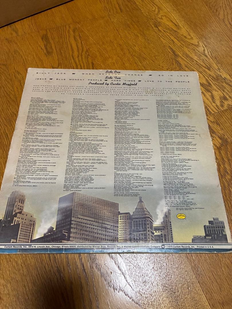 Curtis Mayfield America Today USオリジナル