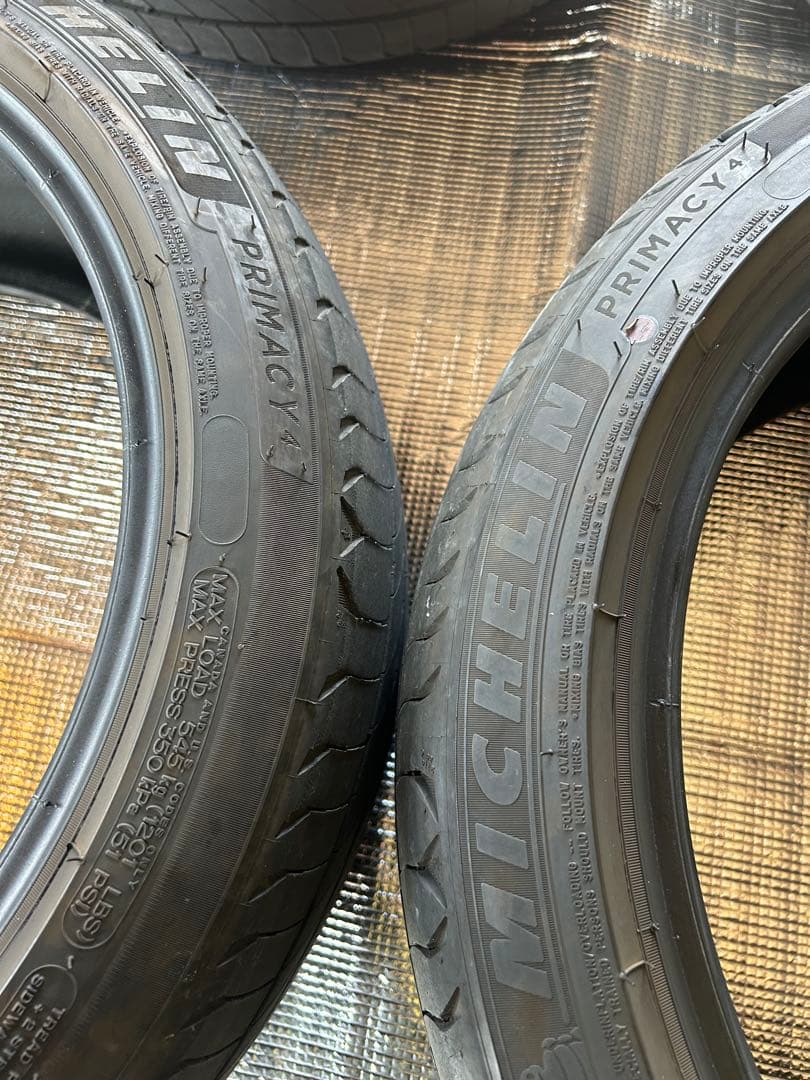 送料込み2024年製215/45R17ミシュランPRIMACY4 中古タイヤ４本
