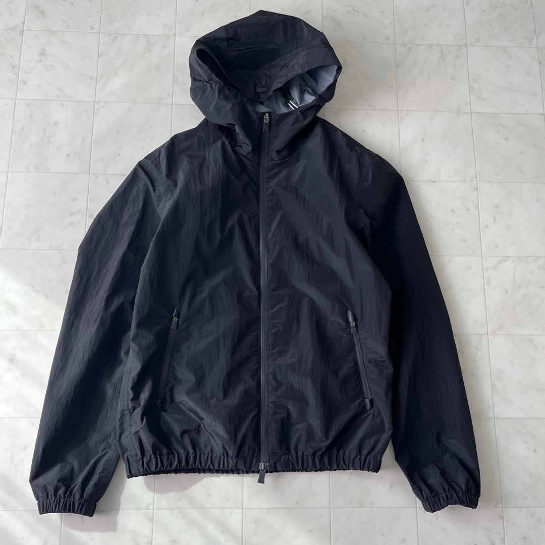 美品 HERNO Laminar ウォータープルーフ ブルゾン フード L 黒