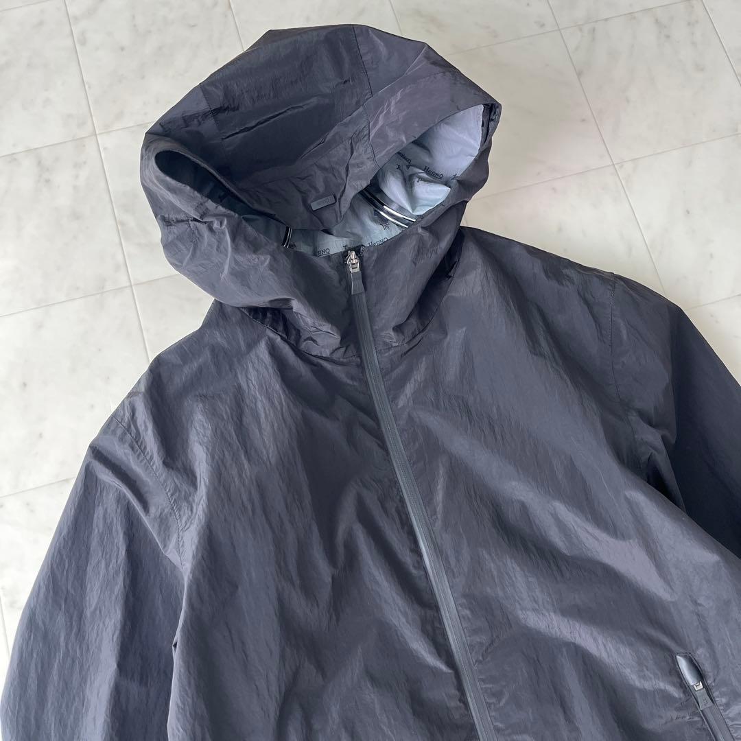 美品 HERNO Laminar ウォータープルーフ ブルゾン フード L 黒