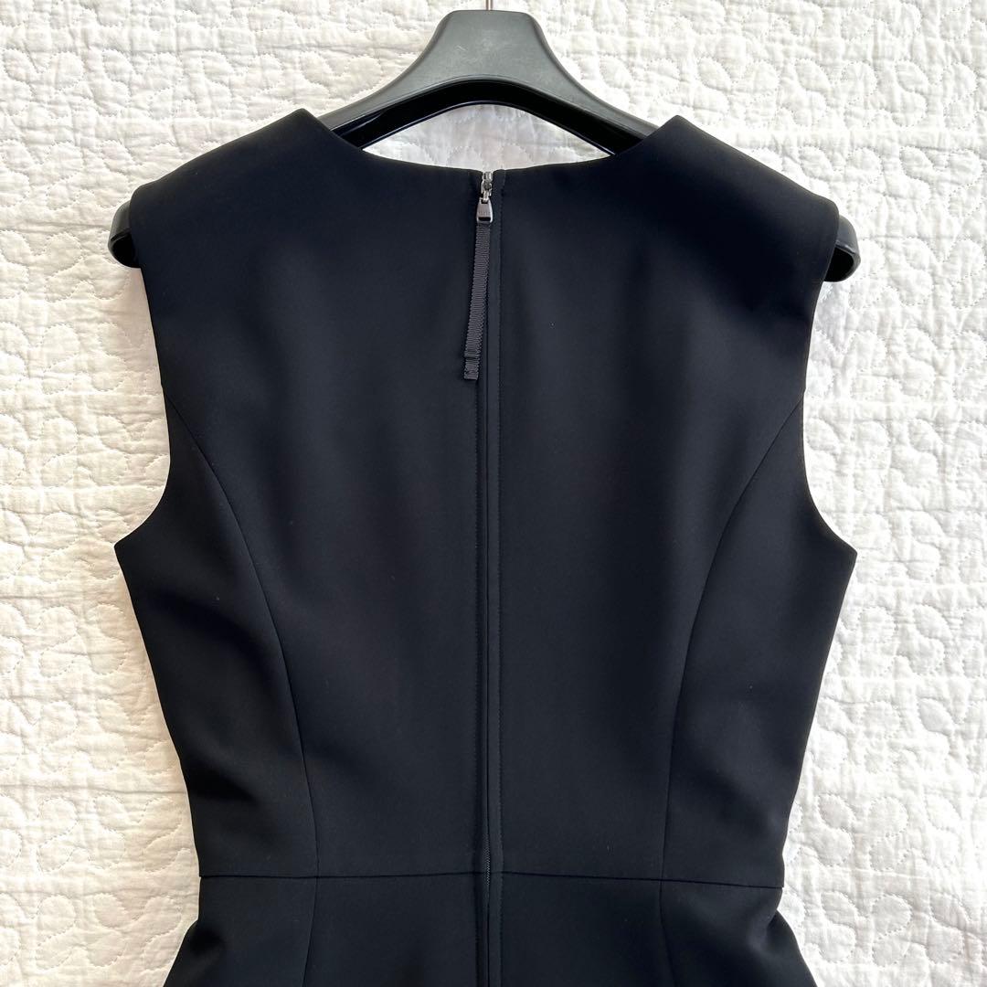 極美品 フォクシー ワンピース プリーツ Aライン ドレス 美シルエット 40