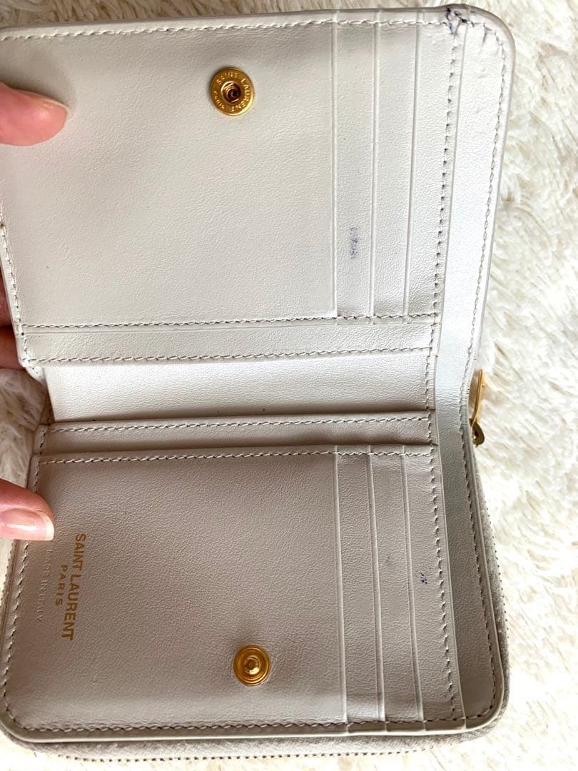 YSL 二つ折り財布　星柄　希少限定品