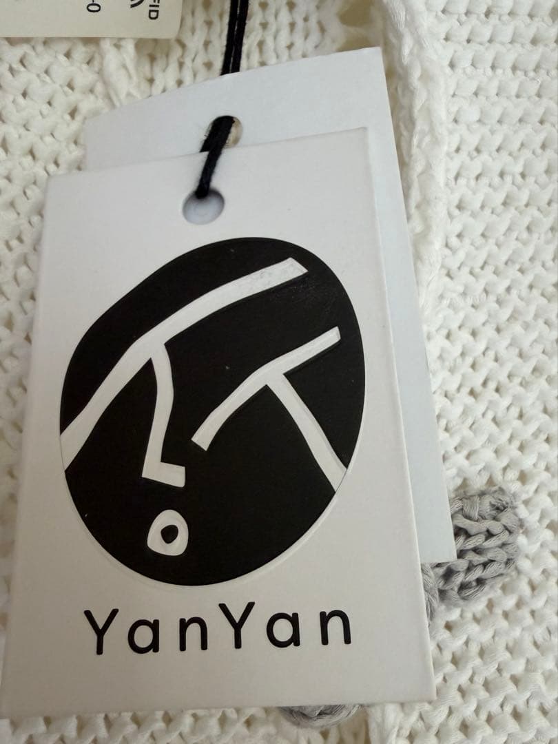 YanYan ヤンヤン　チャイナボタン　透かし編み　ニット　カーディガン