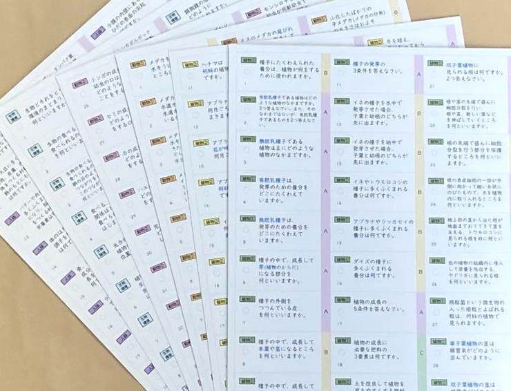 【中学受験】理科の基本事項 5・6年 暗記カード フルセットa