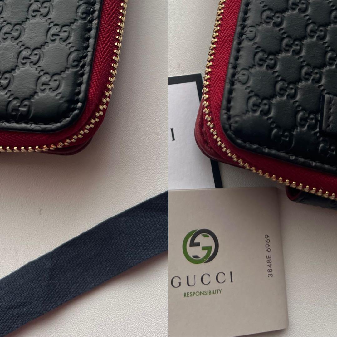 261 極上美品 GUCCI グッチ マイクロシマ 2つ折り財布