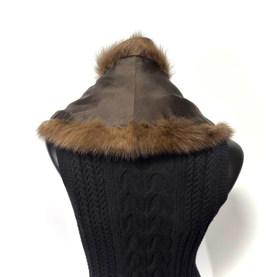 【黒貂】RUSSIAN SABLE ロシアンセーブル リアルファー ショール