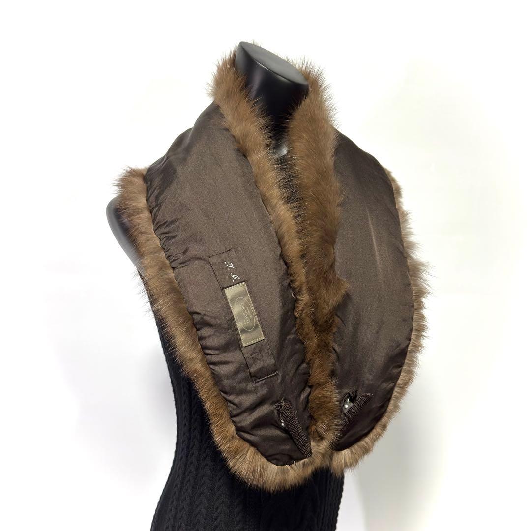 【黒貂】RUSSIAN SABLE ロシアンセーブル リアルファー ショール