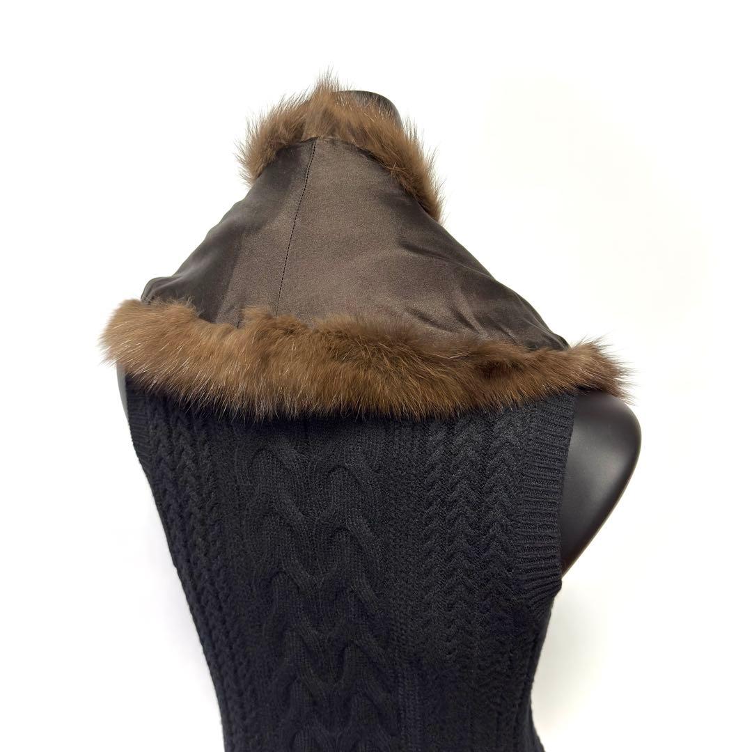 【黒貂】RUSSIAN SABLE ロシアンセーブル リアルファー ショール