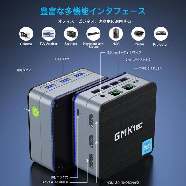 GMKtecミニpc N150 Windows 11 Pro 12GB+512G
