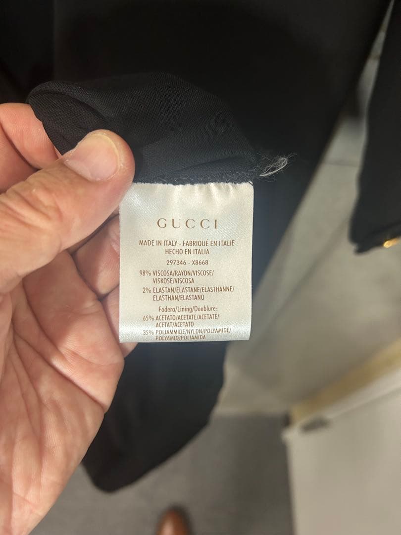 Gucci 黒 長袖ワンピース　サイズS