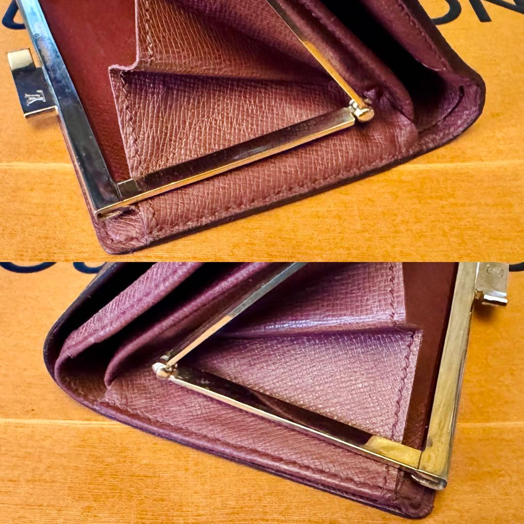 LOUIS VUITTON モノグラム ヴィエノワ ガマ口財布 外観美内側訳あり