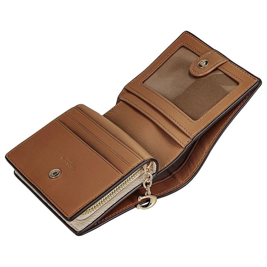 新品未使用二つ折り財布 COACH レザー C2862 IMCHK 1 ホワイト