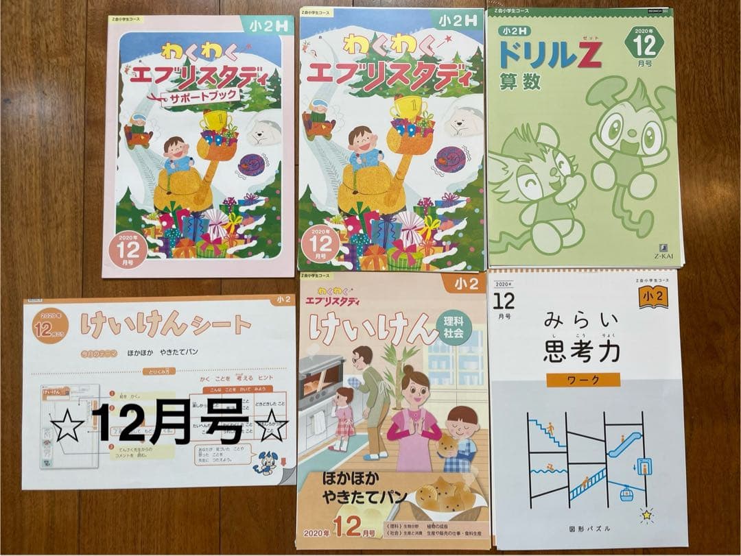 Z会　通信教育　小学２年　1年分　未記入　裁断済