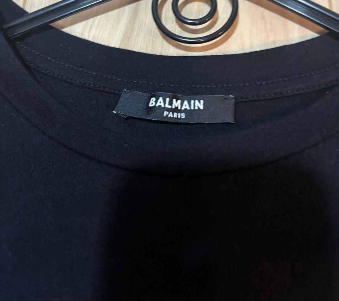 BALMAIN ブラック ロゴ Tシャツ