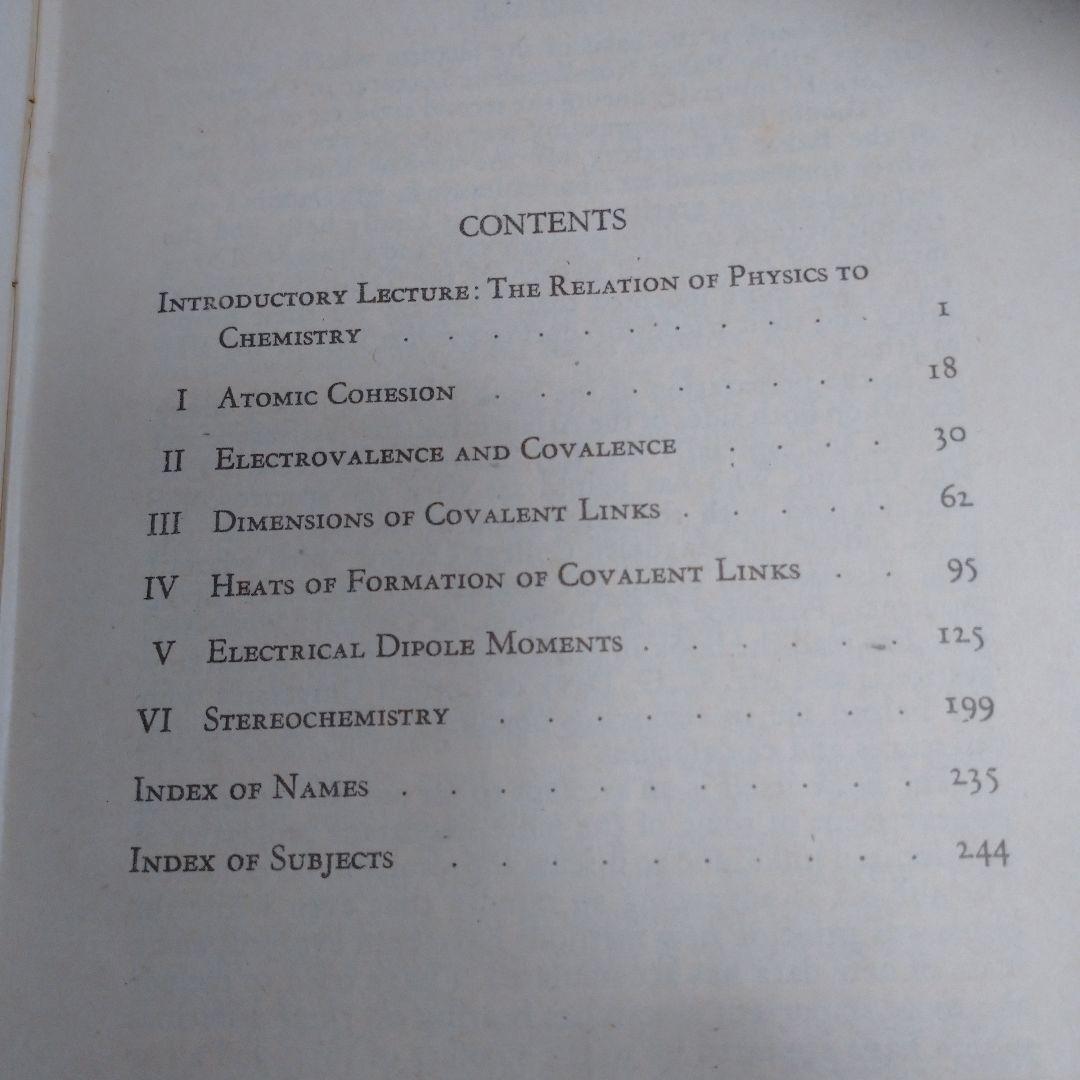 語学・辞書・学習参考書 THE COVALENT LINK IN CHEMISTRY NEVIL  VI
