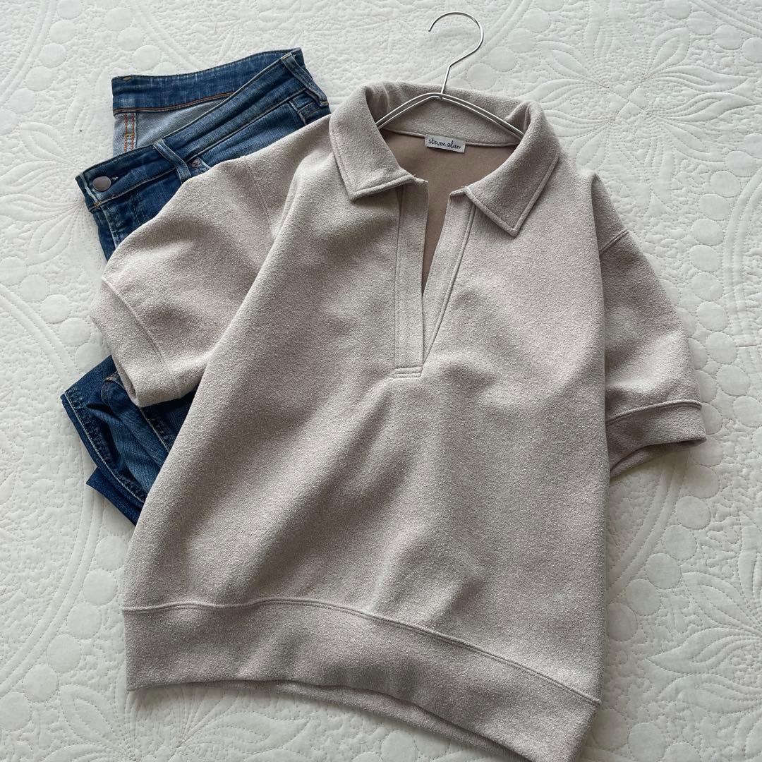 Steven Alan ブークレダンボール　スキッパーネックプルオーバー
