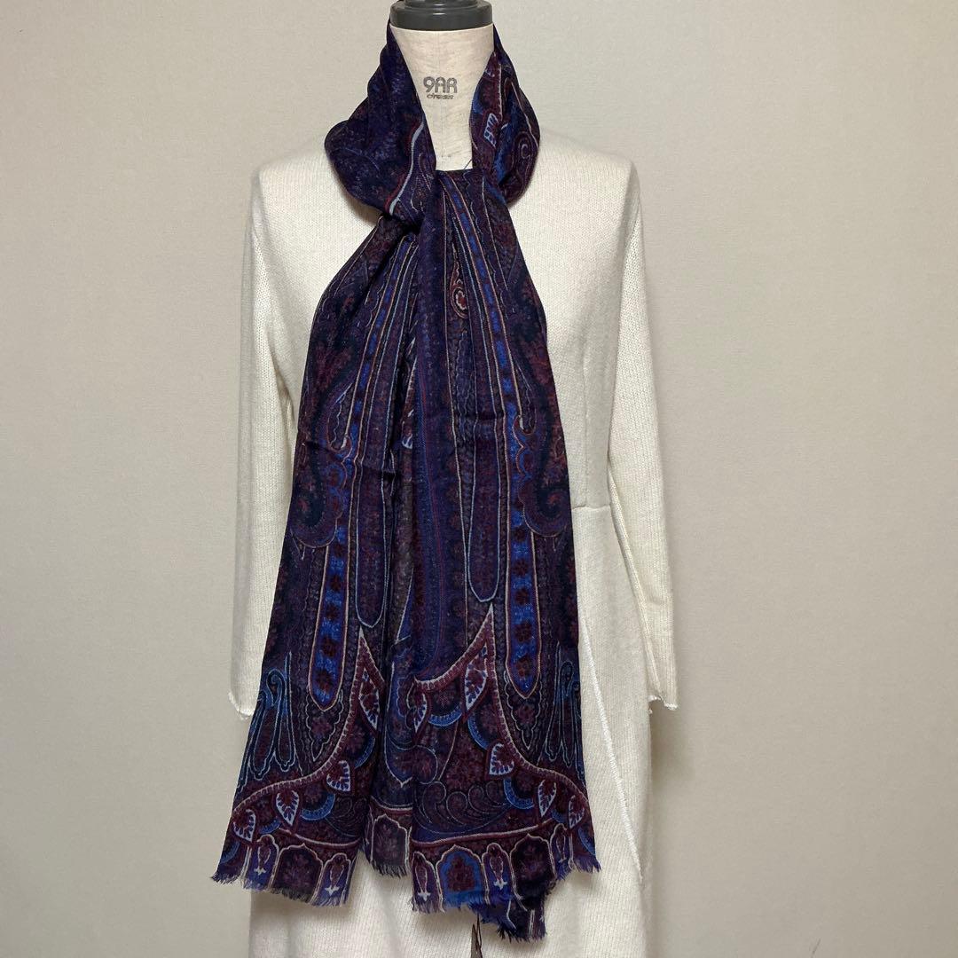洗練されたデザイン　ETRO 正規品　大判ショール　 カシミヤ100％ 11