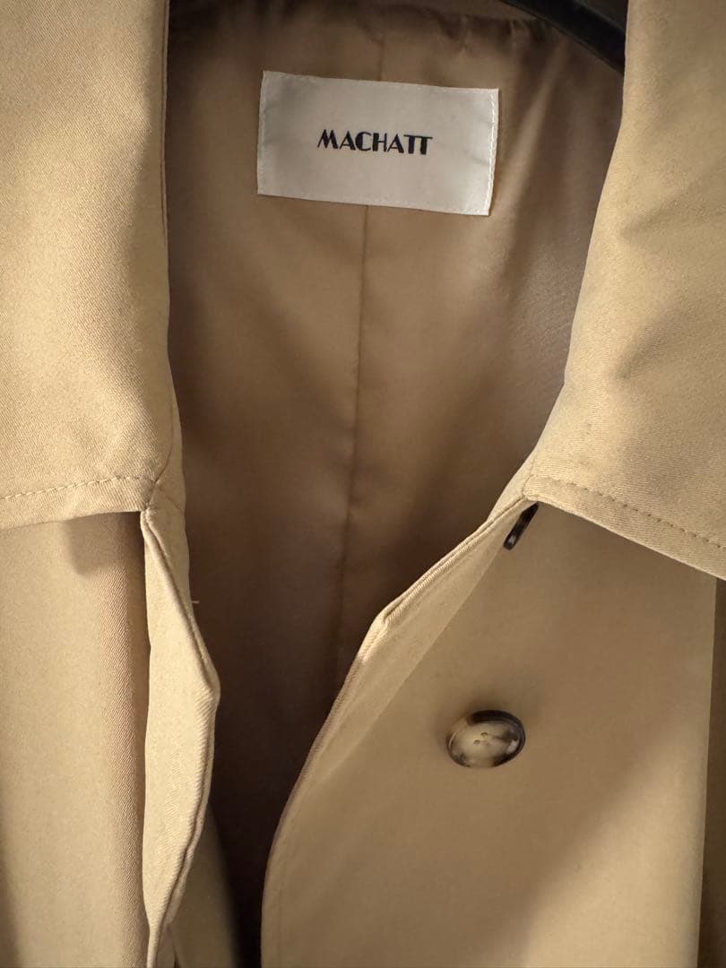 MACHATT ベージュ ノースリーブ トレンチコート