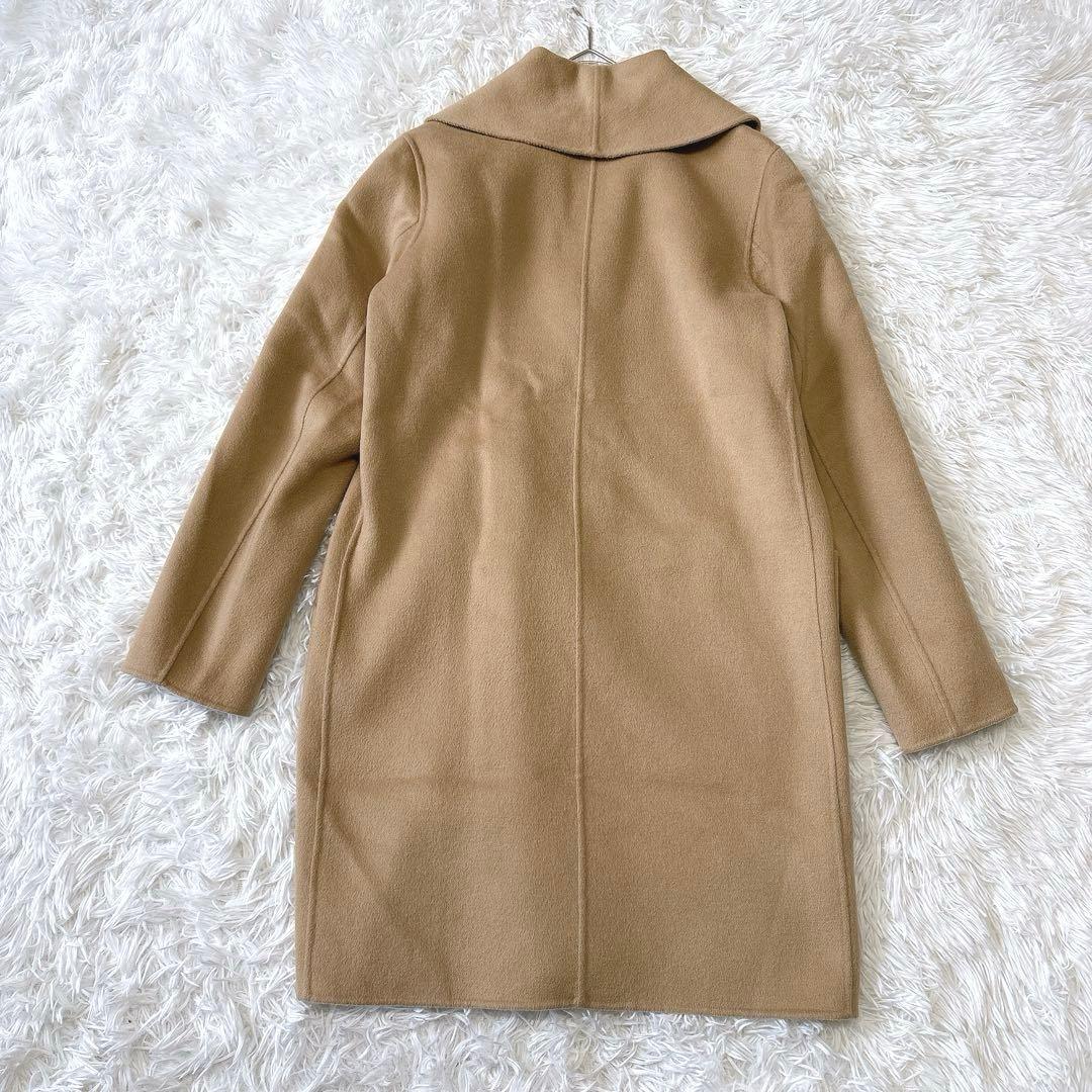 【アンテプリマ】 カシミヤ100% ロングコート キャメル 40 L 女優襟