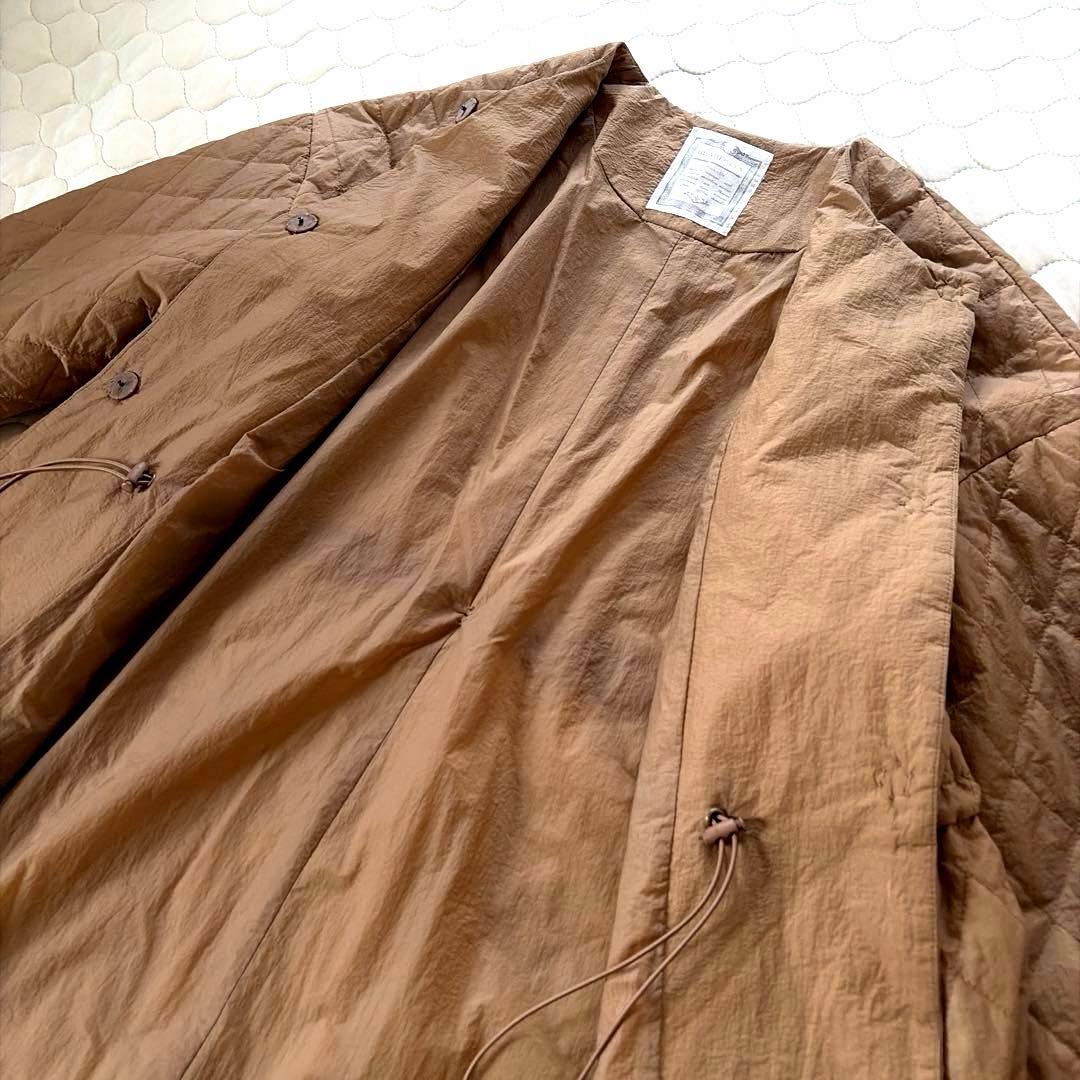 【美品】定価3.5万✴︎BEARDSLEY バルーン袖キルトコート　キャメル