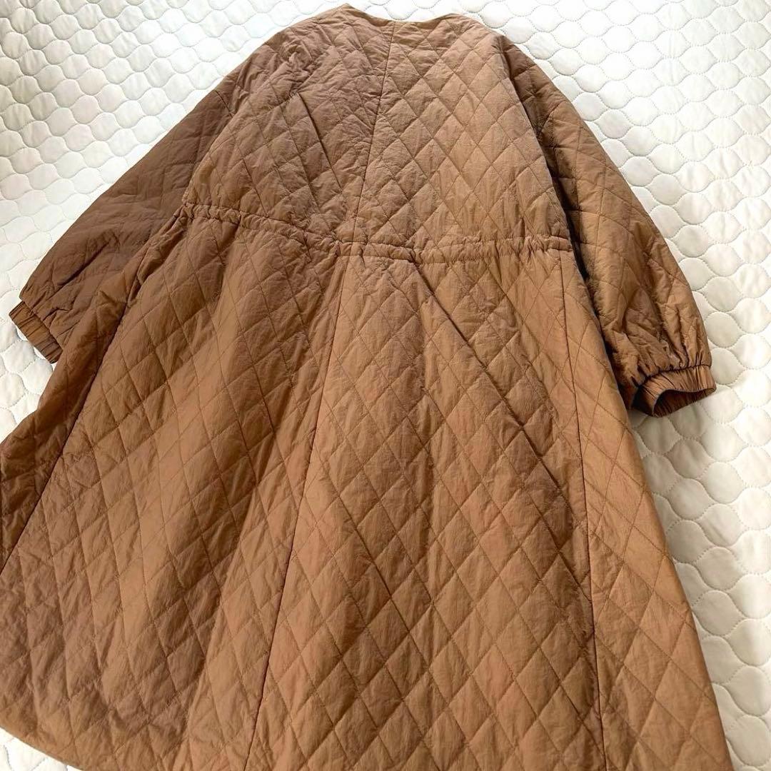 【美品】定価3.5万✴︎BEARDSLEY バルーン袖キルトコート　キャメル