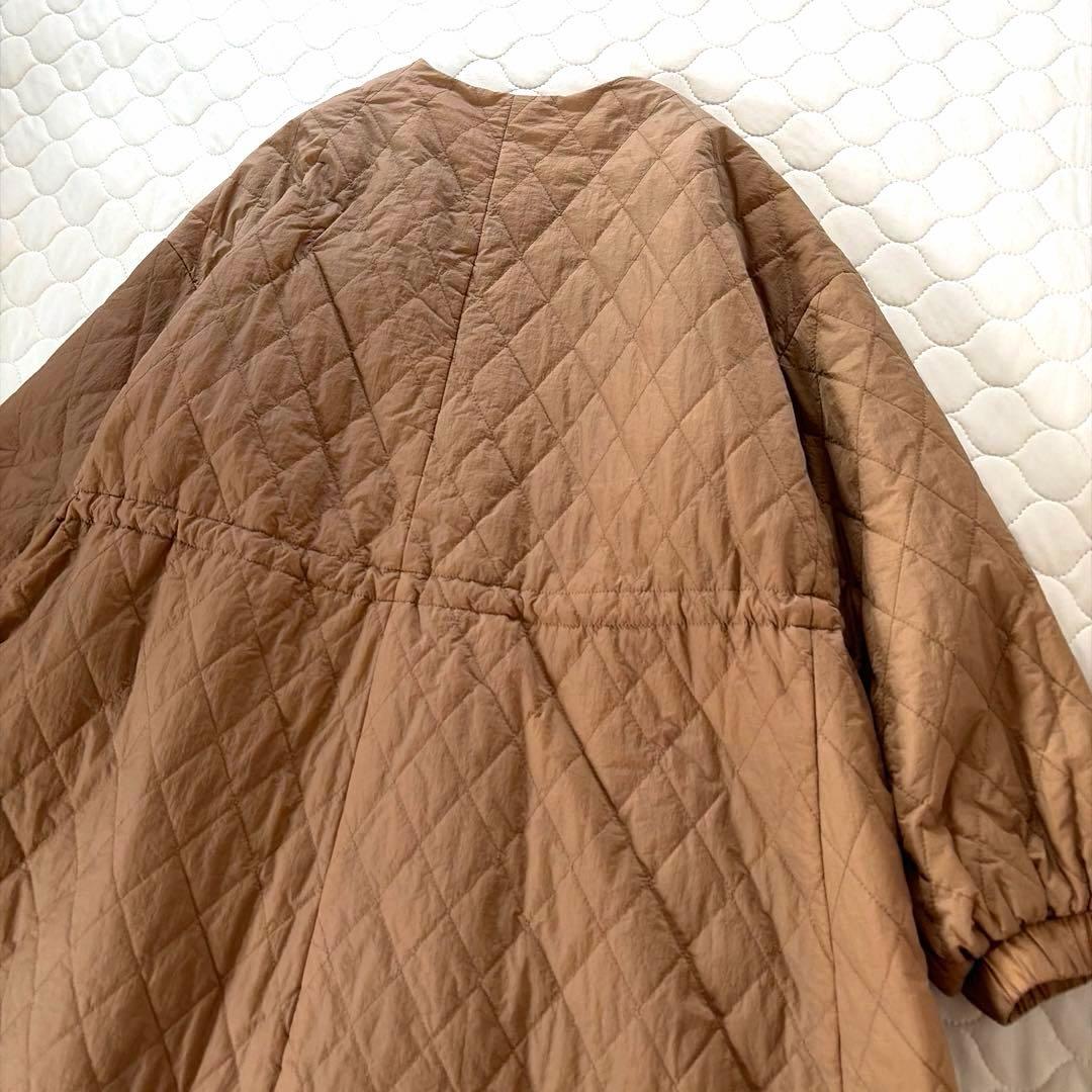 【美品】定価3.5万✴︎BEARDSLEY バルーン袖キルトコート　キャメル