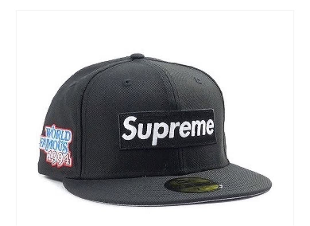 Supreme World Famous Box Logo キャップ黒