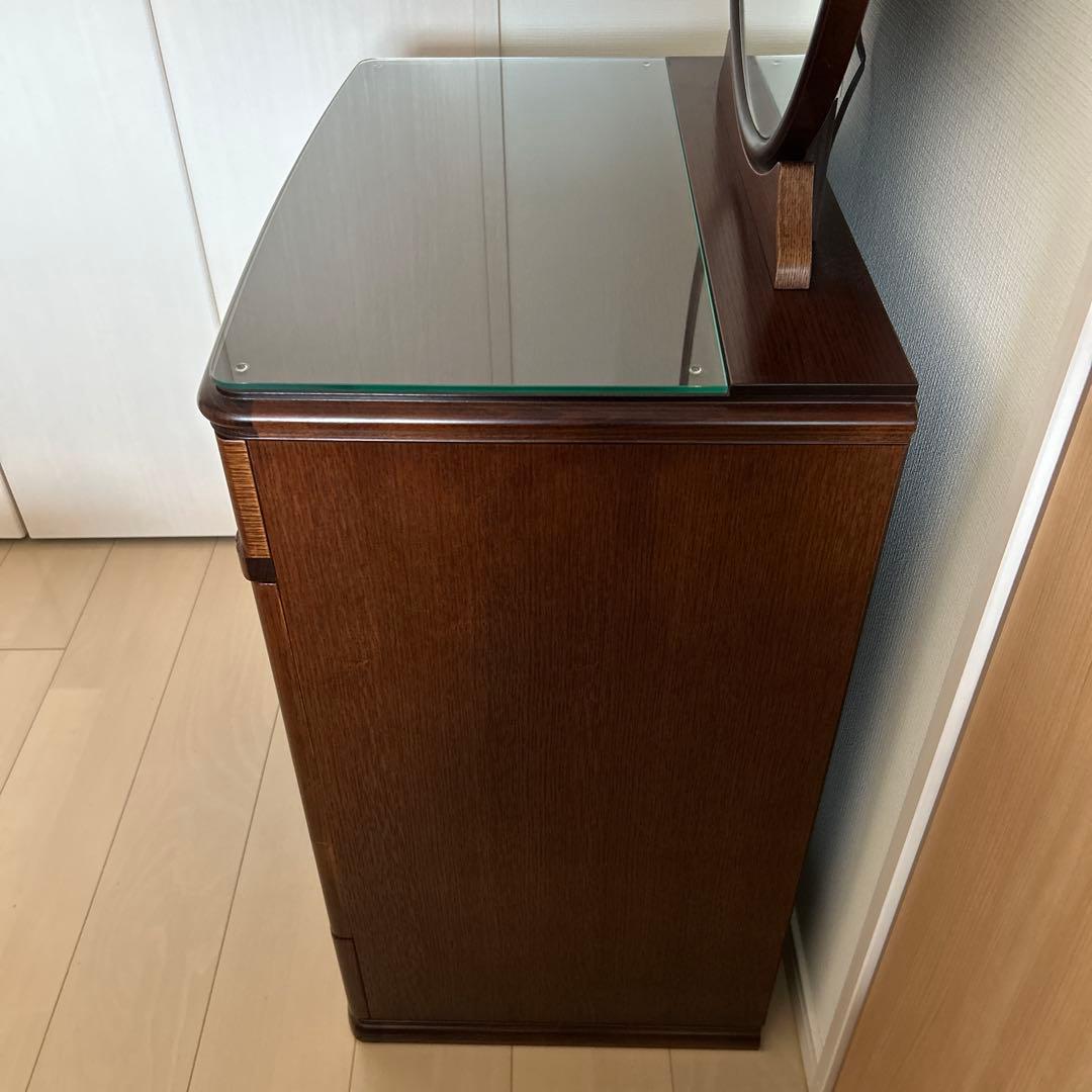 アンティーク風 木製ドレッサー ダークブラウン
