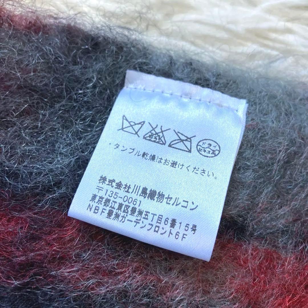 MANTAS EZCARAYマンタスエスカライ マフラー モヘヤ チェック柄