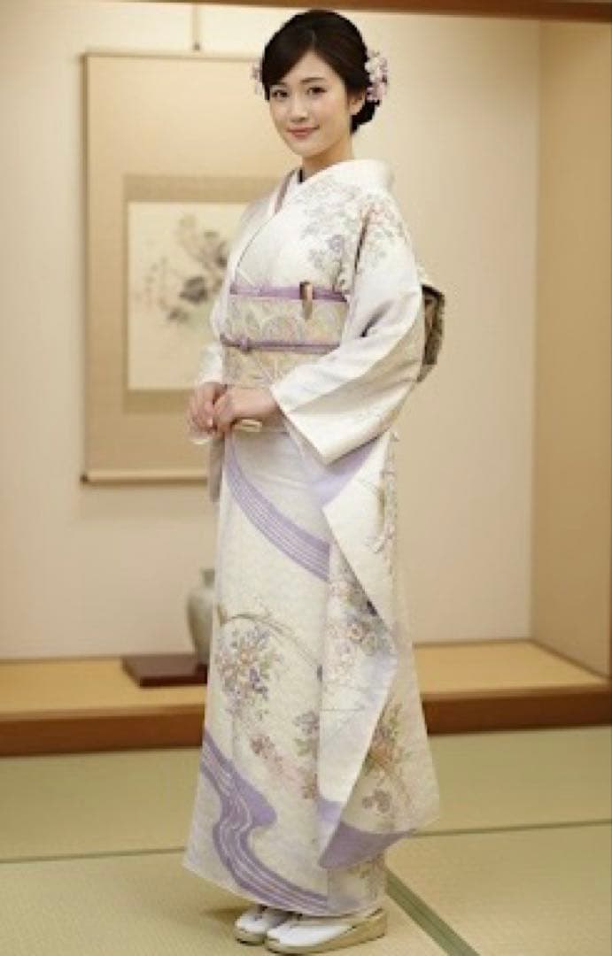 振袖　絞り　花鳥唐草文　暈し染　金銀彩　正絹