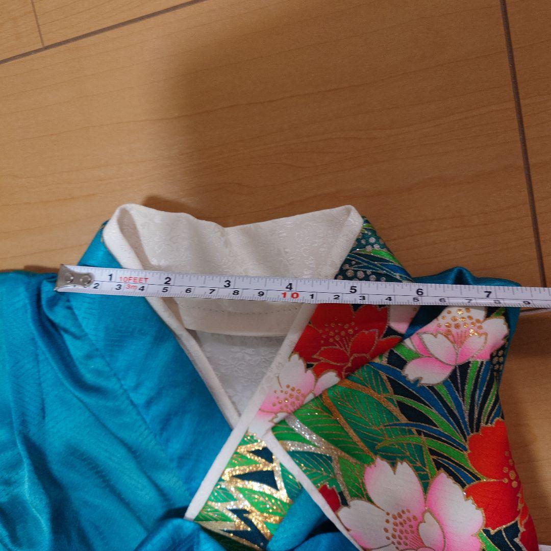 犬用 大振袖 花柄 和服