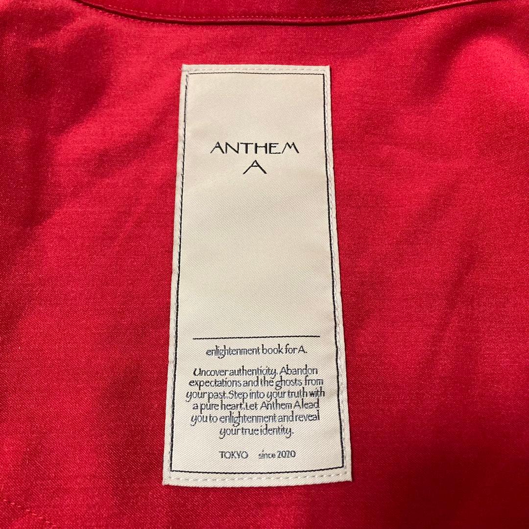 ANTHEM A ジャケット　刺繍　キュプラ　赤　2024SS