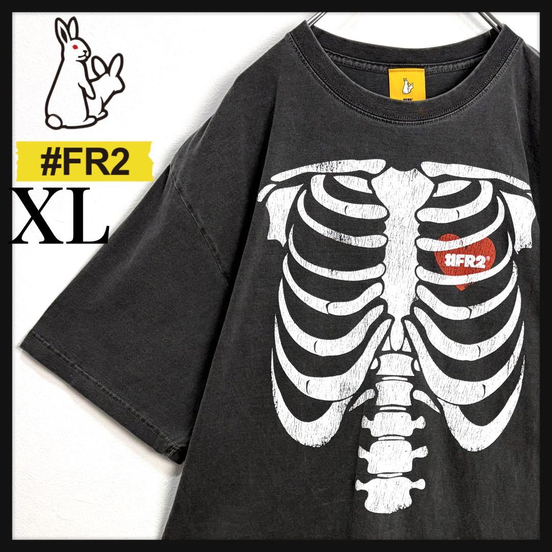 【美品】FR2 BONE ガーメント Tシャツ ヴィンテージ加工 希少XL 完売