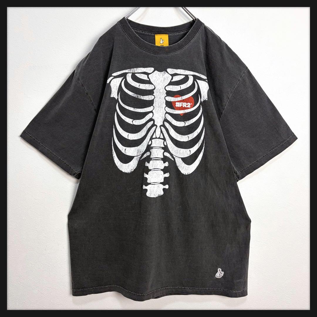 【美品】FR2 BONE ガーメント Tシャツ ヴィンテージ加工 希少XL 完売