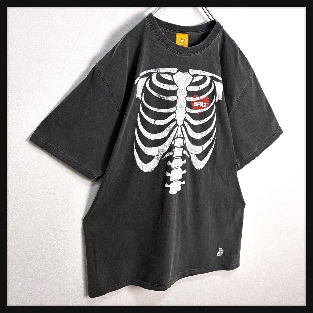【美品】FR2 BONE ガーメント Tシャツ ヴィンテージ加工 希少XL 完売