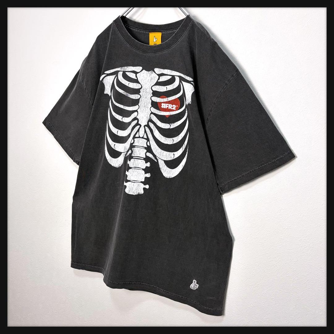 【美品】FR2 BONE ガーメント Tシャツ ヴィンテージ加工 希少XL 完売