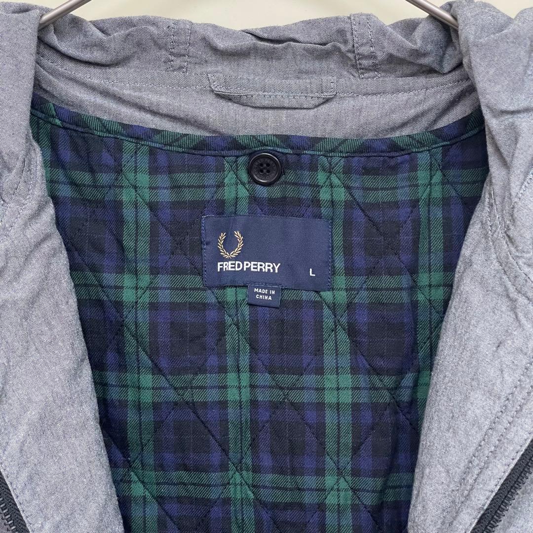 Fred Perry フレッドペリー グレー モッズコート L寸 美品
