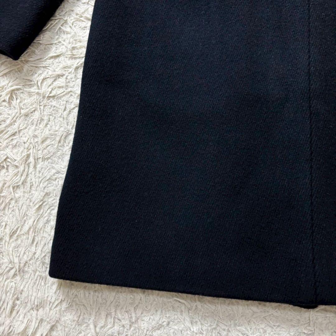 【美品】A day in the life フーデッドコート 40 ロング丈　紺
