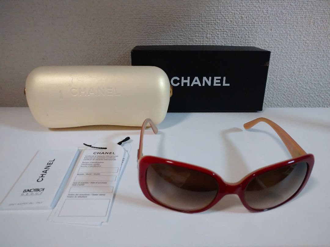 CHANEL シャネル Cocoマーク サングラス 5101 レッド