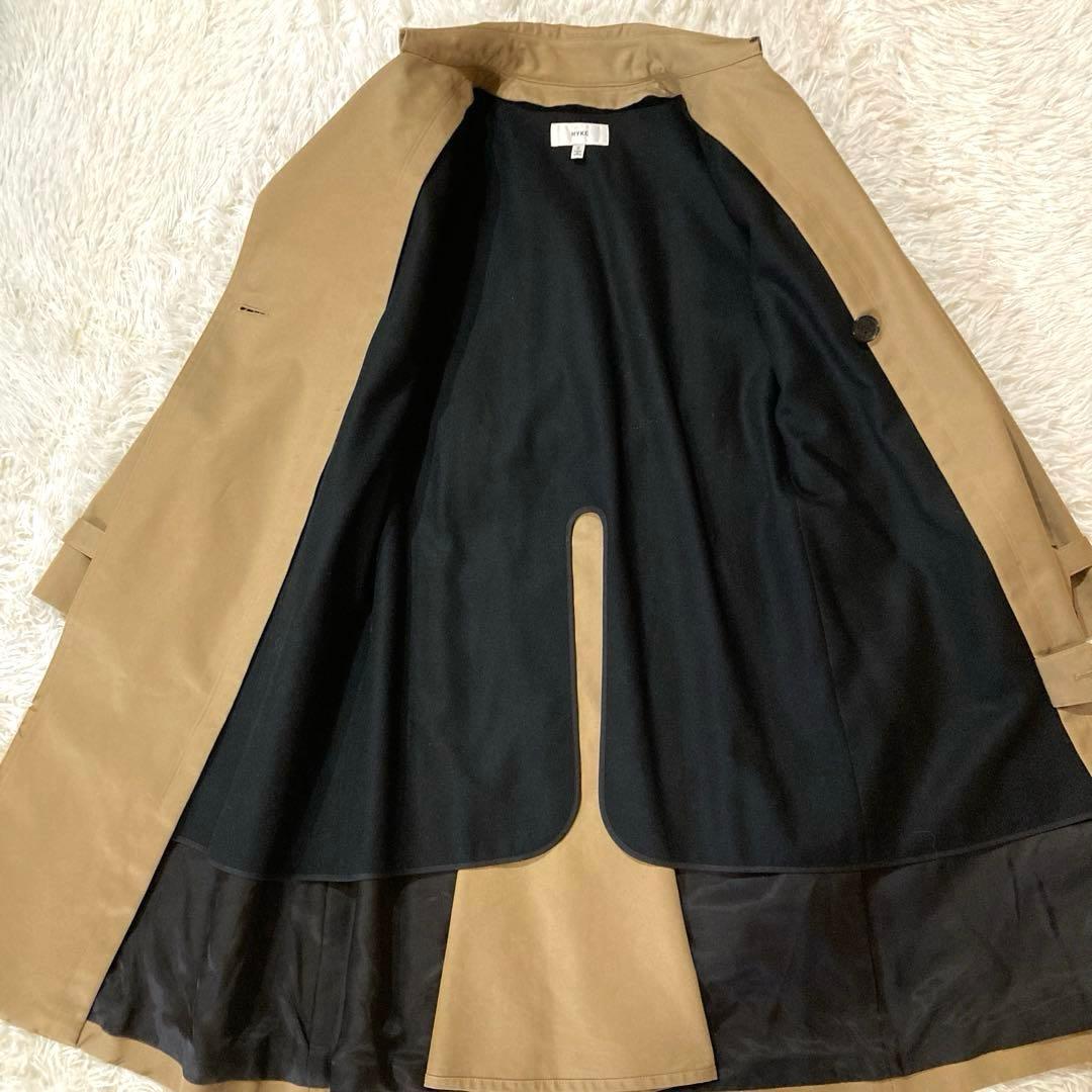 【美品】HYKE トレンチコート ライナー付き／定番ベージュ／サイズ2