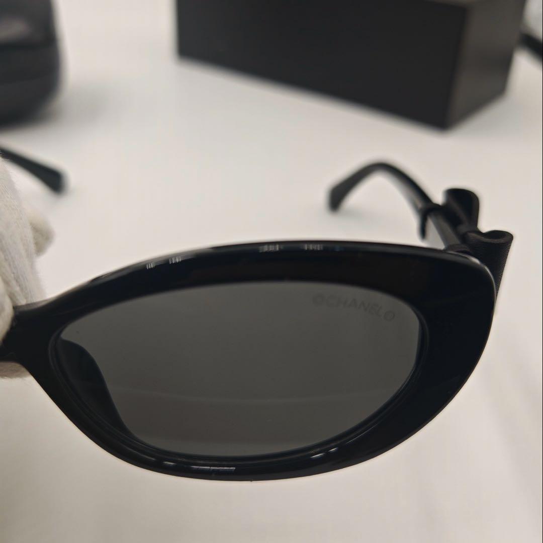 【美品】CHANEL シャネル サングラス ココマーク ブラック 箱 ケース付き