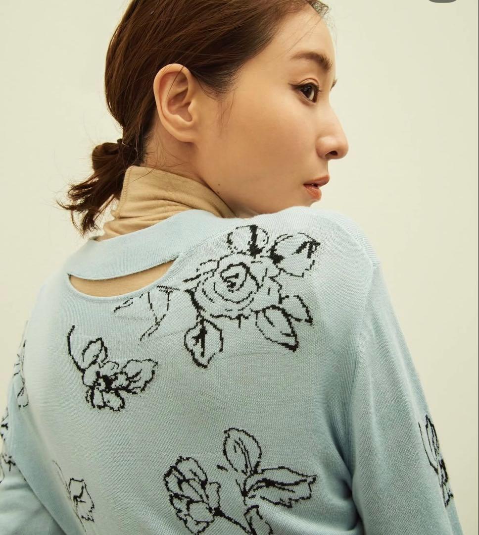CLANE 田中みな実花柄刺繍 カーディガン