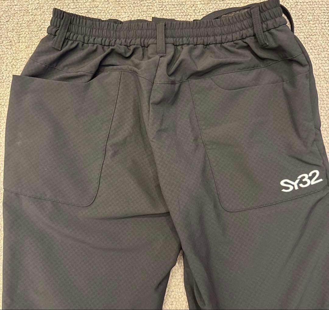 【美品】SY32 裏起毛 ストレッチパンツ 23A36 黒 L